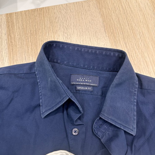Zara Man dress shirts used, set of 2 white and blue size M