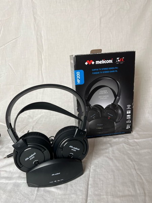Meliconi HP2000 безжични слушалки за телевизор употребявани с база за зареждане