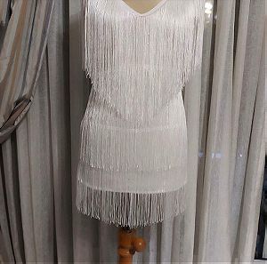 Boho style Λευκό Φόρεμα