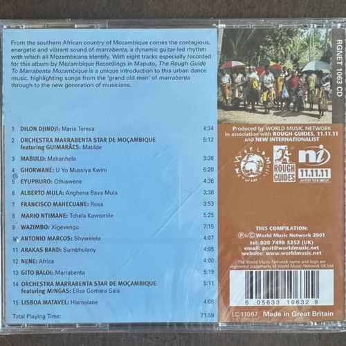 The Rough Guide to Marrabenta Mozambique CD, traditional