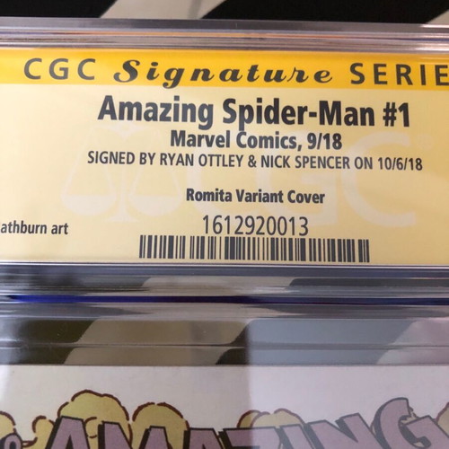 Amazing Spider-Man 1 (802) signed CGC graded 9.6 John Romita 1:100 variant