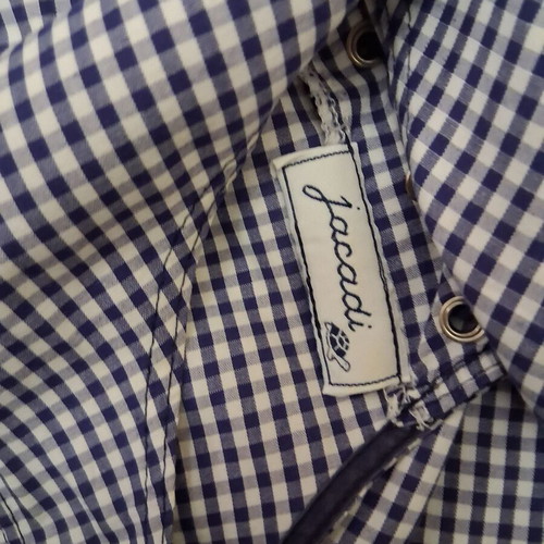 Dress for girl like new, blue and white, size 6-7 years