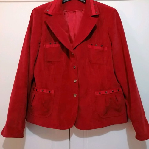 Kirsten blazer red fine corduroy size L like new