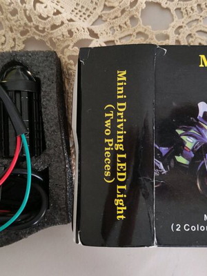 Mini driving lights new, complete set