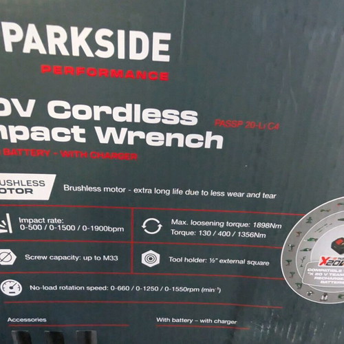 PARKSIDE PERFORMANCE PASSP 20-Li C4 επαναφορτιζόμενο παλμικό σκέτο καινούργιο
