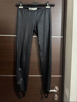 Stradivarius Black Shiny Leggings used No L