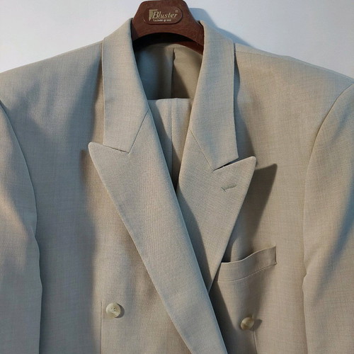 Men's suit No56 light beige like new, wide fit