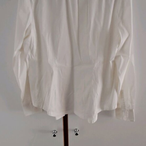 Women's white cotton fitted shirt Oxford Company like new, size M