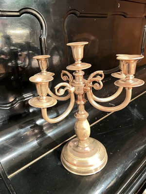 Vintage brass candlestick 5 holders used