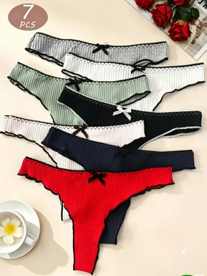 Women's lingerie set 7 pieces size XL new multicolor