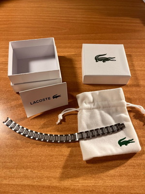 Βραχιόλι Lacoste ανδρικό ασημί καινούργιο, σαν καινούργιο