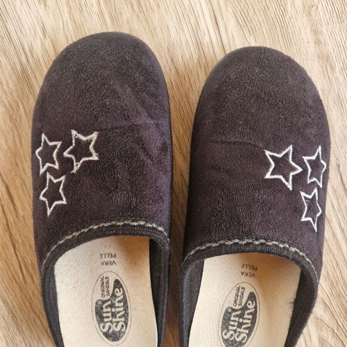 Sunshine women's anatomical slippers size 36 like new, black