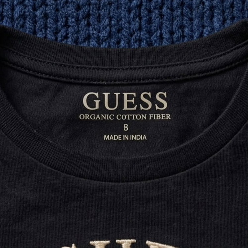 Guess Bear Graphic black T-shirt, organic cotton
