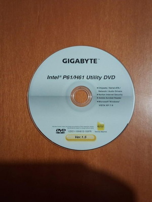 Gigabyte Intel P61/H61 Utility DVD like new, drivers and software
