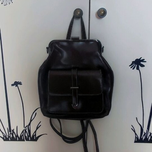 Burgundy backpack bag used, medium to small size