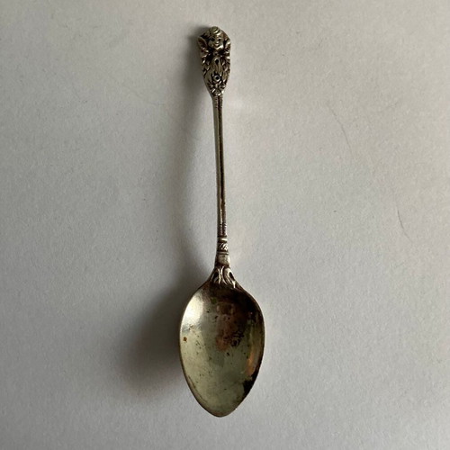 Silver 835 demitasse spoon used with cherub handle