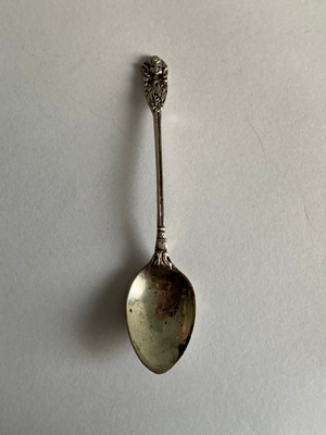 Silver 835 demitasse spoon used with cherub handle
