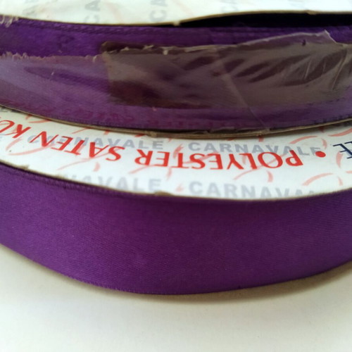 Satin ribbons new, 2 rolls 200 meters purple double-sided