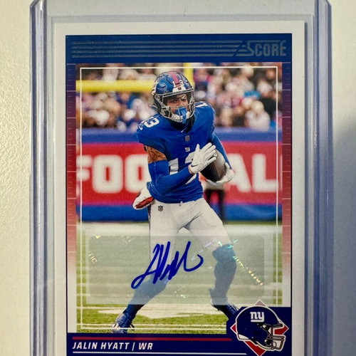 Jalin Hyatt 2024 Panini Score #208 Auto Autograph new - New York Giants