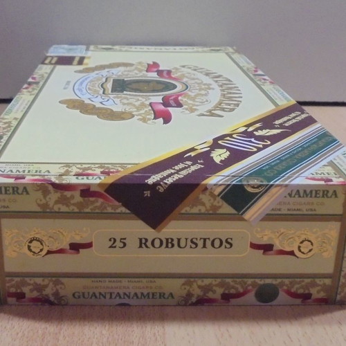 Guantanamera old wooden cigar box empty used