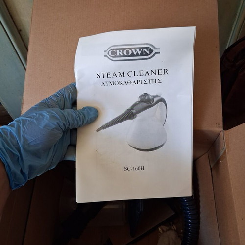 Crown SC-160H handheld steam cleaner like new with accessories and box