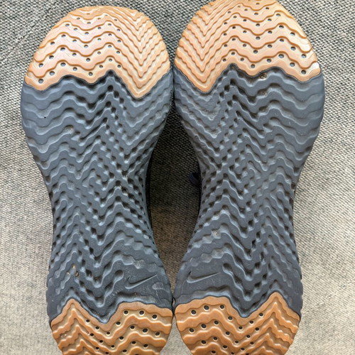 Nike Epic React ID sneakers used, black gum sole size 45