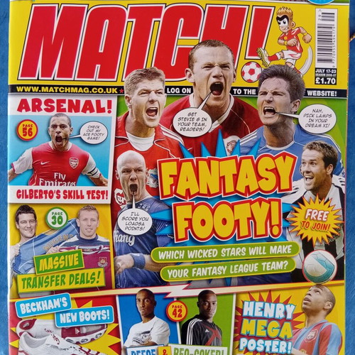 Match Football Magazine Issue 17-23/7/2007 Like New with Henry Poster