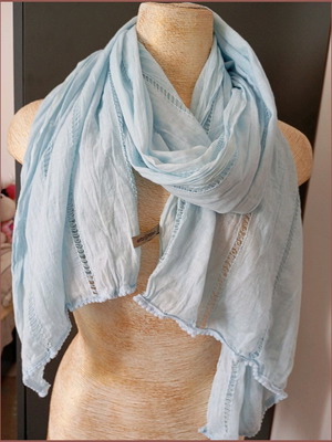 Attrativo women's scarf used, turquoise, viscose