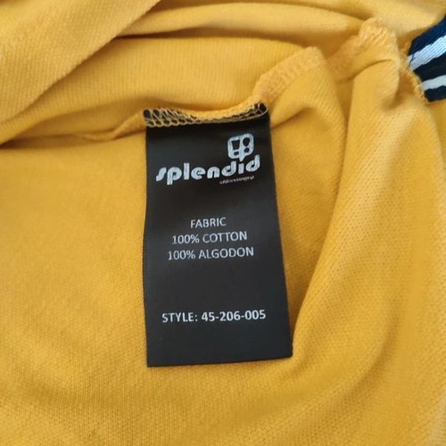 Splendid Polo Shirt XL like new, yellow with white details