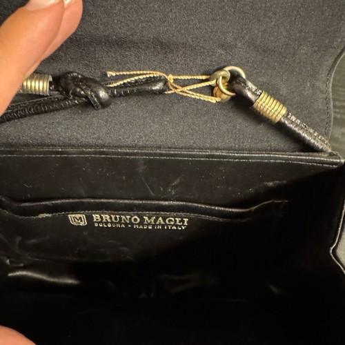 Bruno Magli Italian fabric crossbody bag used, black
