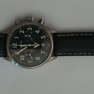 Junkers JU 52 Corrugated Sheet 6216-2 mechanical chronograph used, black