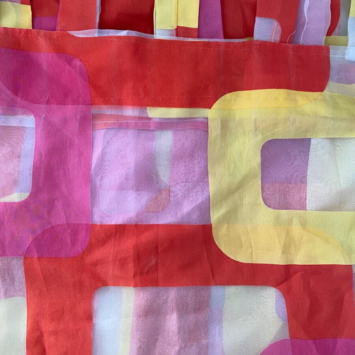 Curtain set like new with semi-transparent fabric