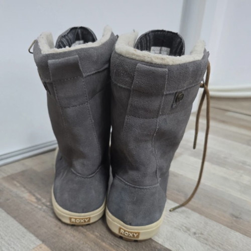 Roxy gray suede boots with fur size 40 used, winter