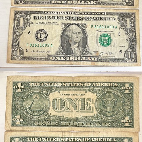 United States banknotes used, 2 pieces