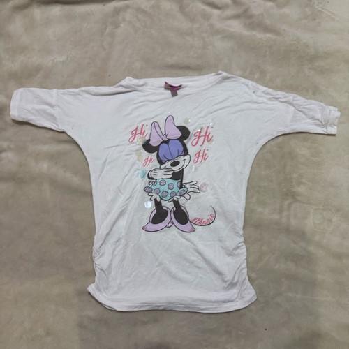 Disney girls set with Minnie Mouse dress and shirt used, 4-5 yrs, stains