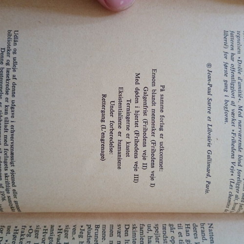 Historien om Brunet by Jean-Paul Sartre used, vintage edition in Danish