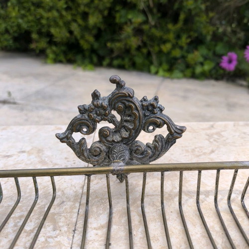Bronze soap holder used, old antique
