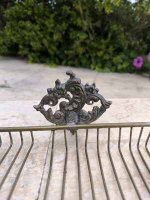 Bronze soap holder used, old antique