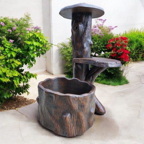 Isabella Concrete Fountain in Brown Color, New