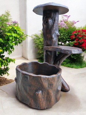 Isabella Concrete Fountain in Brown Color, New