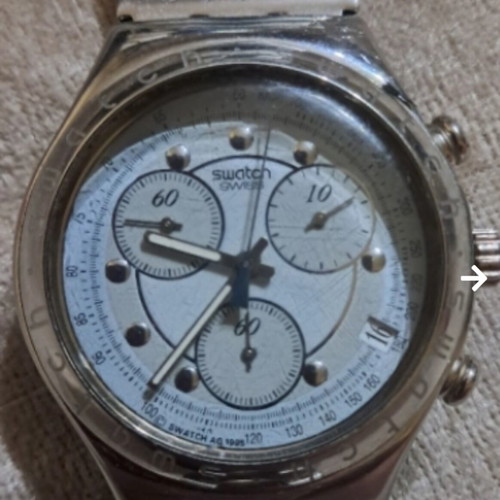 Swatch Irony men's wristwatch, white quartz
