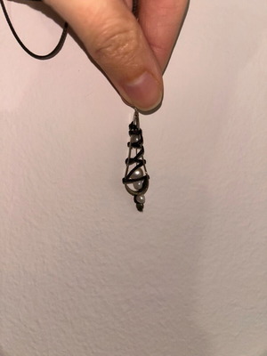 Silver necklace with pearls like new