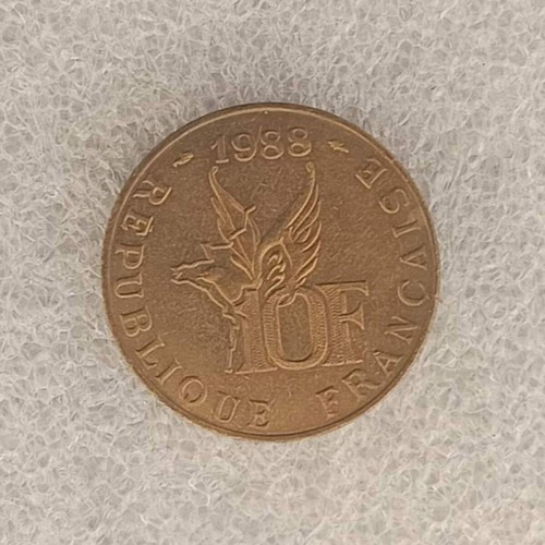 France 1988 10 Francs coin Robert Schuman
