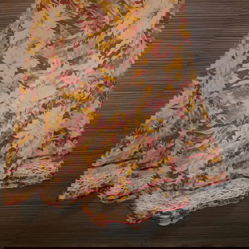 Max Mara Weekend floral skirt used, size L, beige