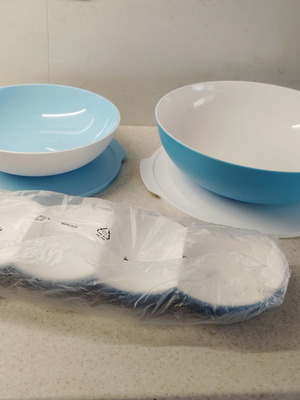 Alegra Set with 1.5L and 3.5L Bowls and Snack Container new