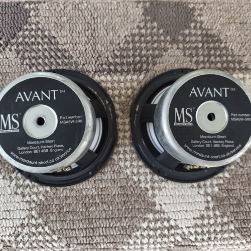 Mordaunt-Short Avant MSA5W-5R0 speakers used, 5.25 inch aluminum cone