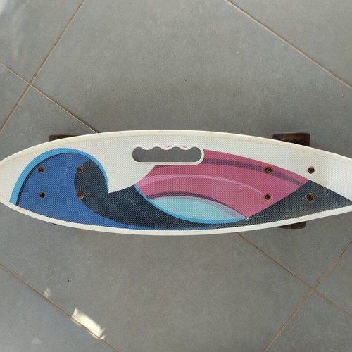 Skateboard used with light-up wheels and protective gear