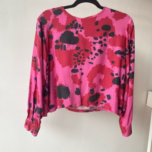 Klelia Andrali crop top pink leopard like new, medium size