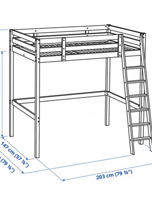IKEA STORÅ loft bed 140x200 cm