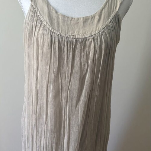 Beige dress size M/L, viscose with cotton lining